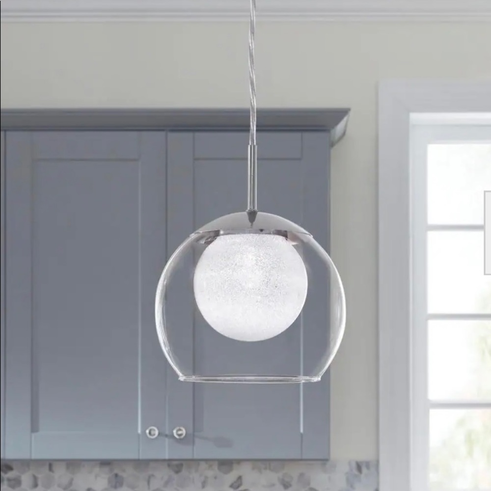 Brand new in box Melinda 40-Watt Equivalence Chrome Integrated LED Mini Pendant - Picture 4 of 6